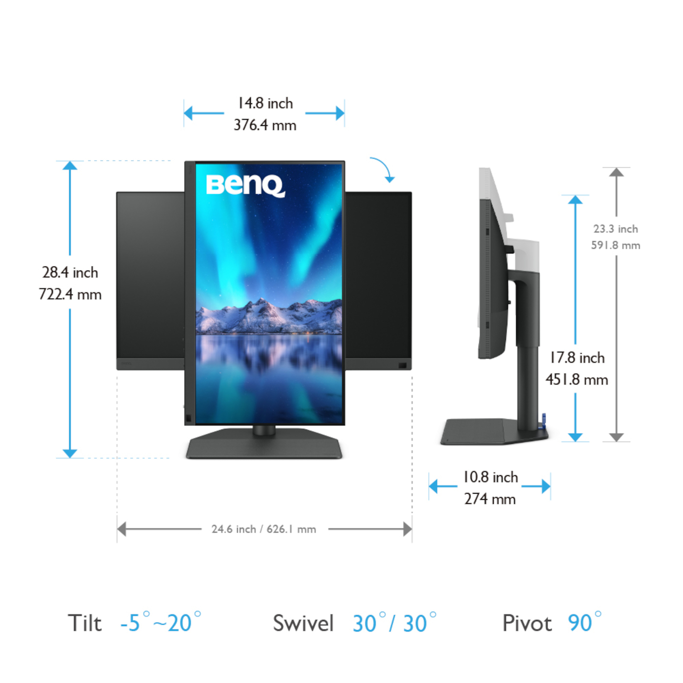 Professional monitor foro photographers BenQ SW272Q - 27